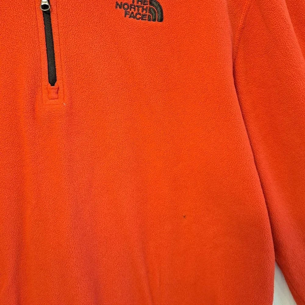The North Face Red Quarter Zip Fleece Pullover Size Small